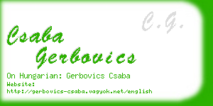 csaba gerbovics business card